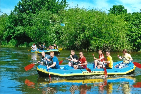 Schlauchbootpaddeln auf der Lippe